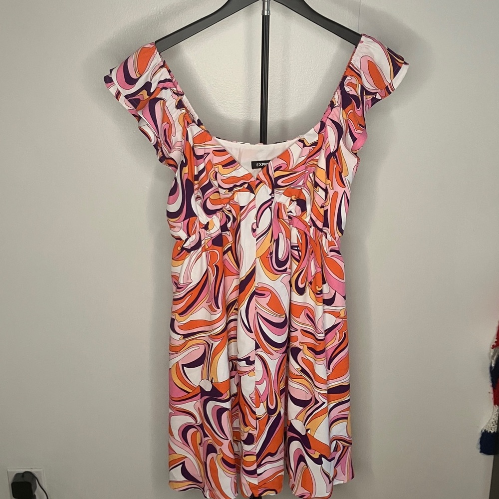 Express Colorful Abstract Dress